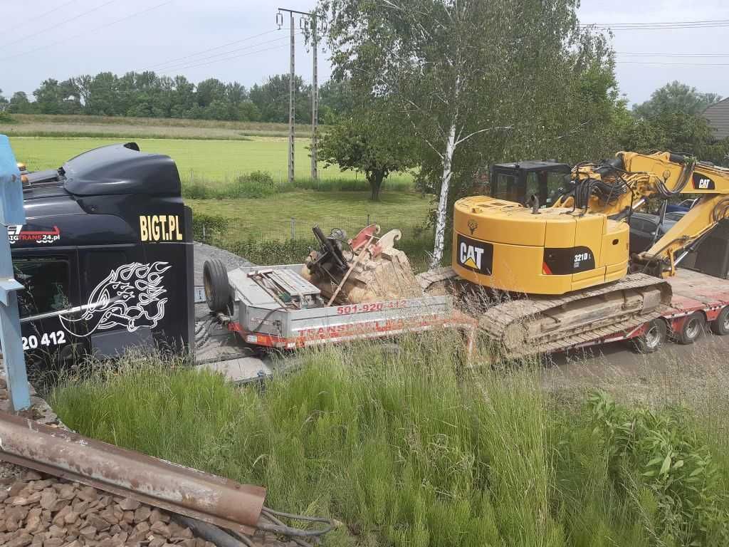 Transport maszyn, laweta niskopodwoziowa, przerzuty maszyn podczołgówa