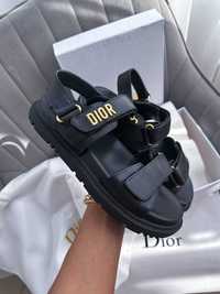 Сандали Dior Sandals Black/Gold Premium босоножки