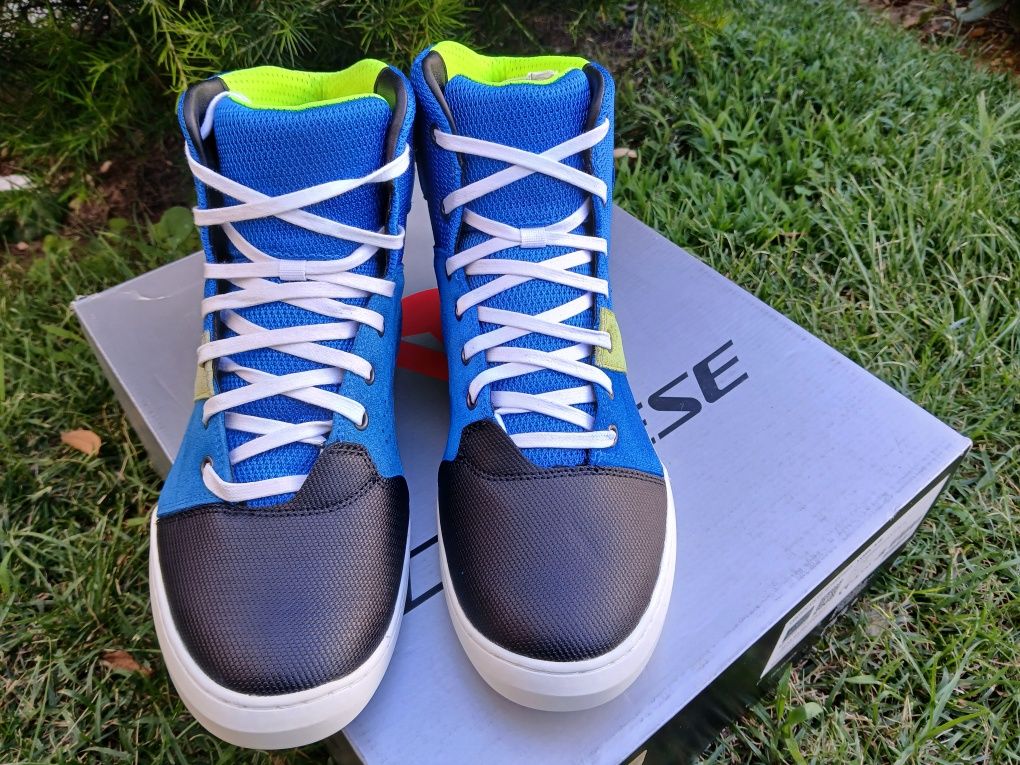 Dainese York Air Performance Blue / Fluo Yellow — Tamanho 41