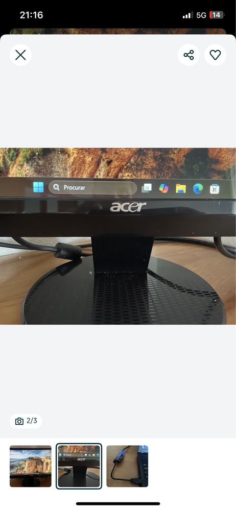 Asus x552l + monitor 19”