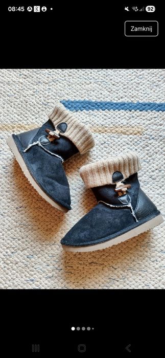 Modne dziewczęce ocieplane kozaczki zimowe viralowe