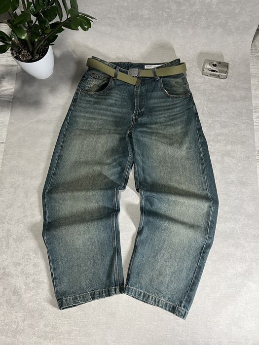 Штани Bershka Baggy Pants / Джинси Skater Fit у вінтажному кольорі