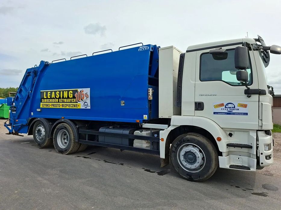 MAN TGM 26-290  Śmieciarka ,euro 6 , NTM - 2 komory ,selekta, LEASING 105% , podwozie