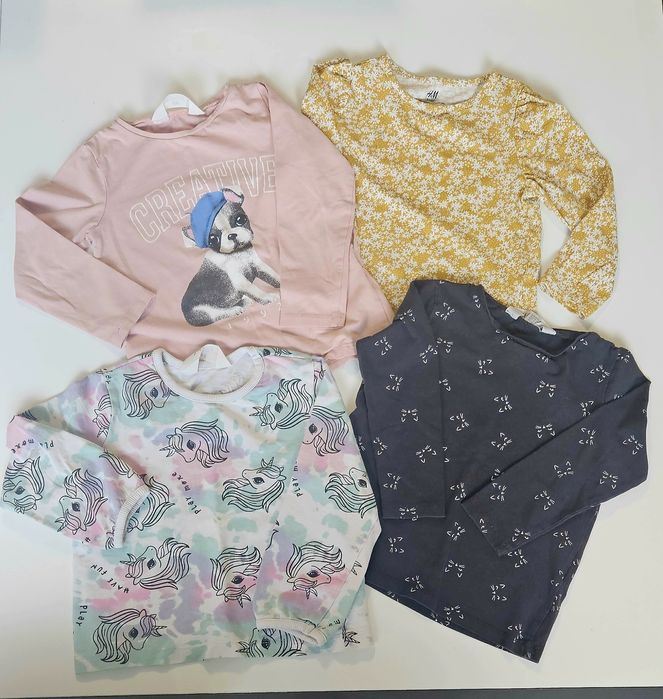 Zestaw komplet bluzka bluza 4 szt. H&M 98/104
