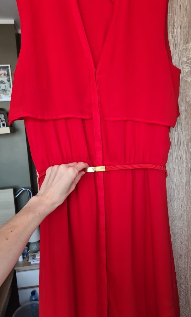 Sukienka letnia, czerwona