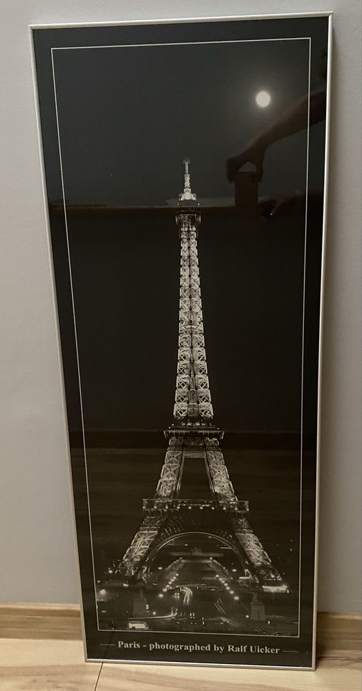 IKEA obraz obrazek Paryż nocą Wieża Eiffla 48x120