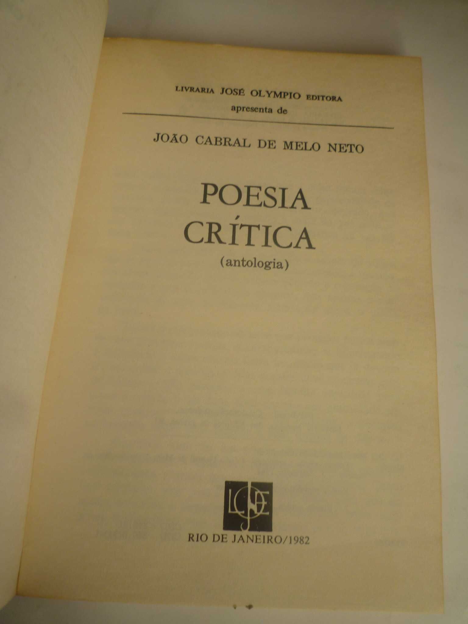 João Cabral de Melo Neto Poesia Crítica, Antologia de 1982