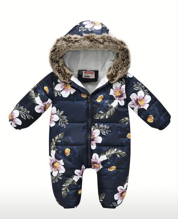 Теплий комбінезон для дівчинки 70р. 6-9 місяців