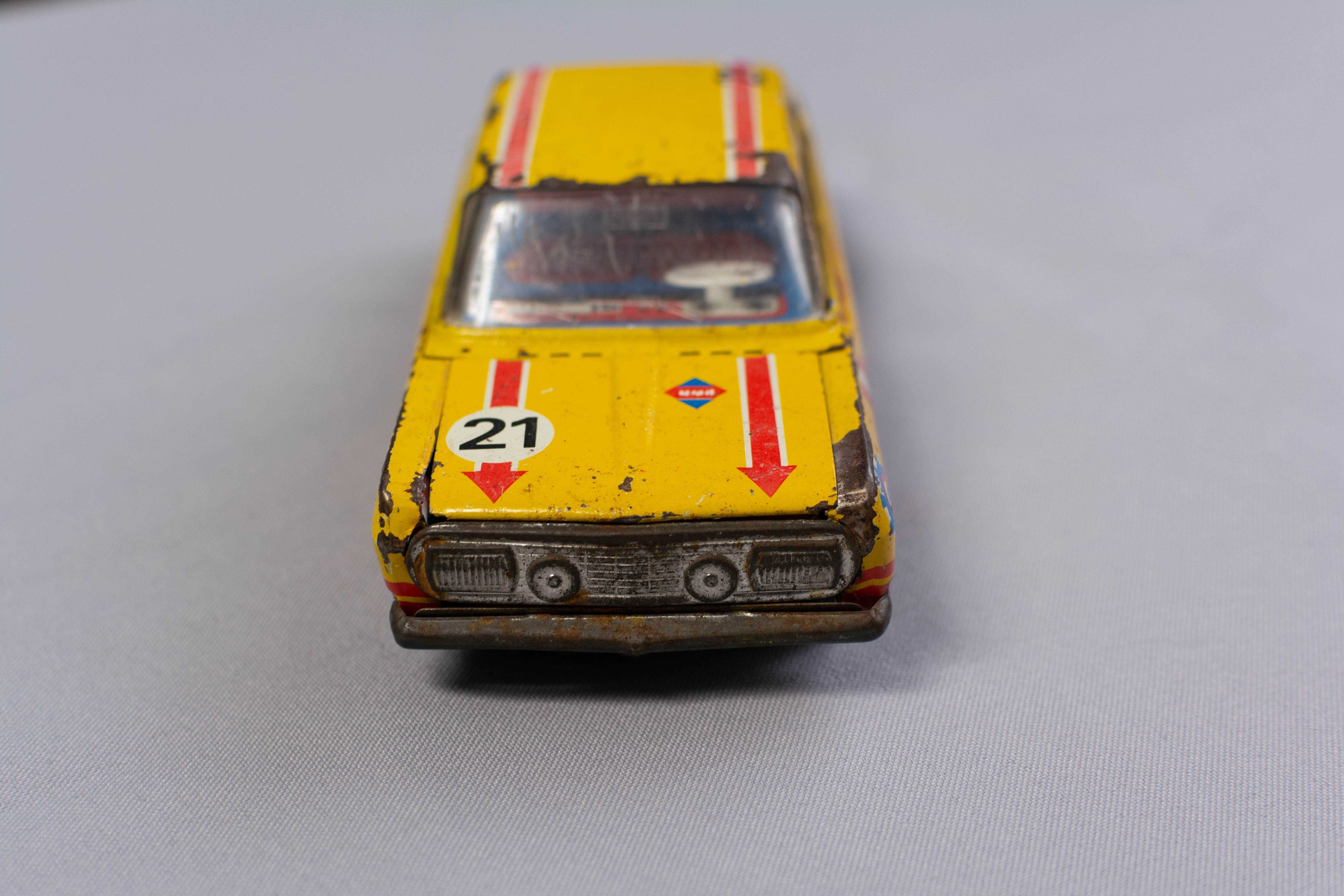 Friction Tin Toy Car OPEL Rekord Rally Racing team 1965 EHRI  Germany