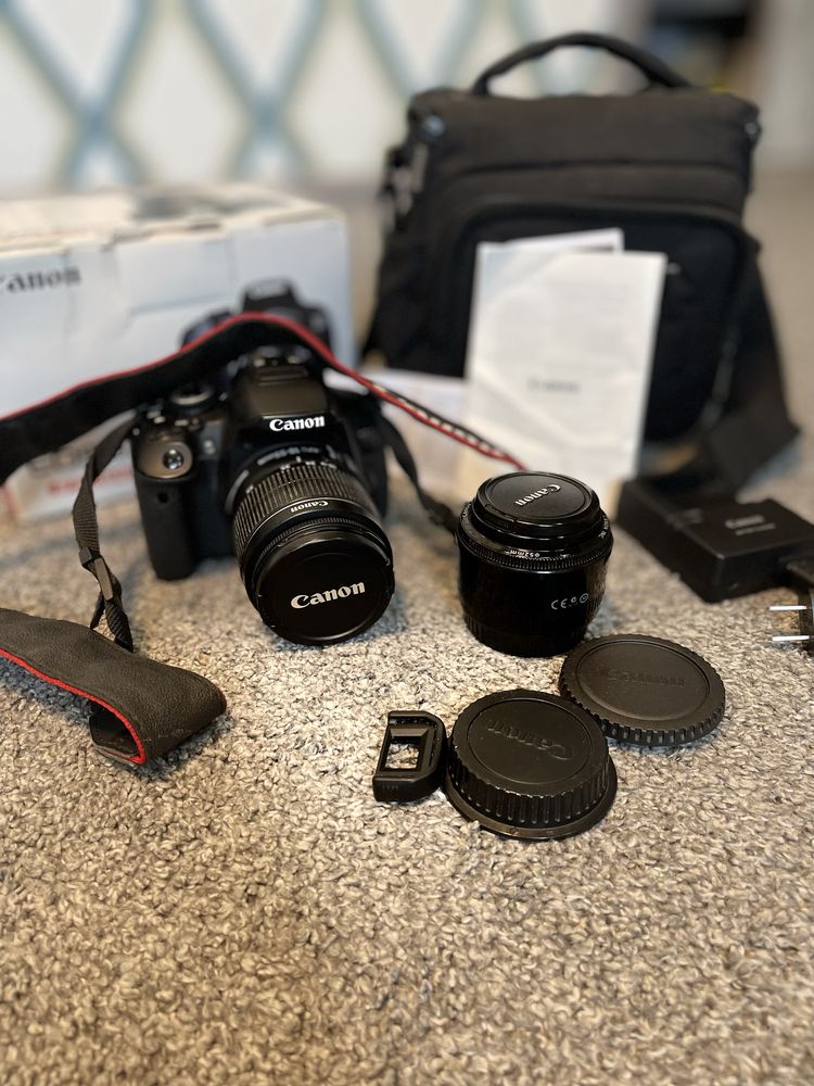 Продам Canon 650D EOS + 18-135 mm Kit + EF 50mm + сумка!