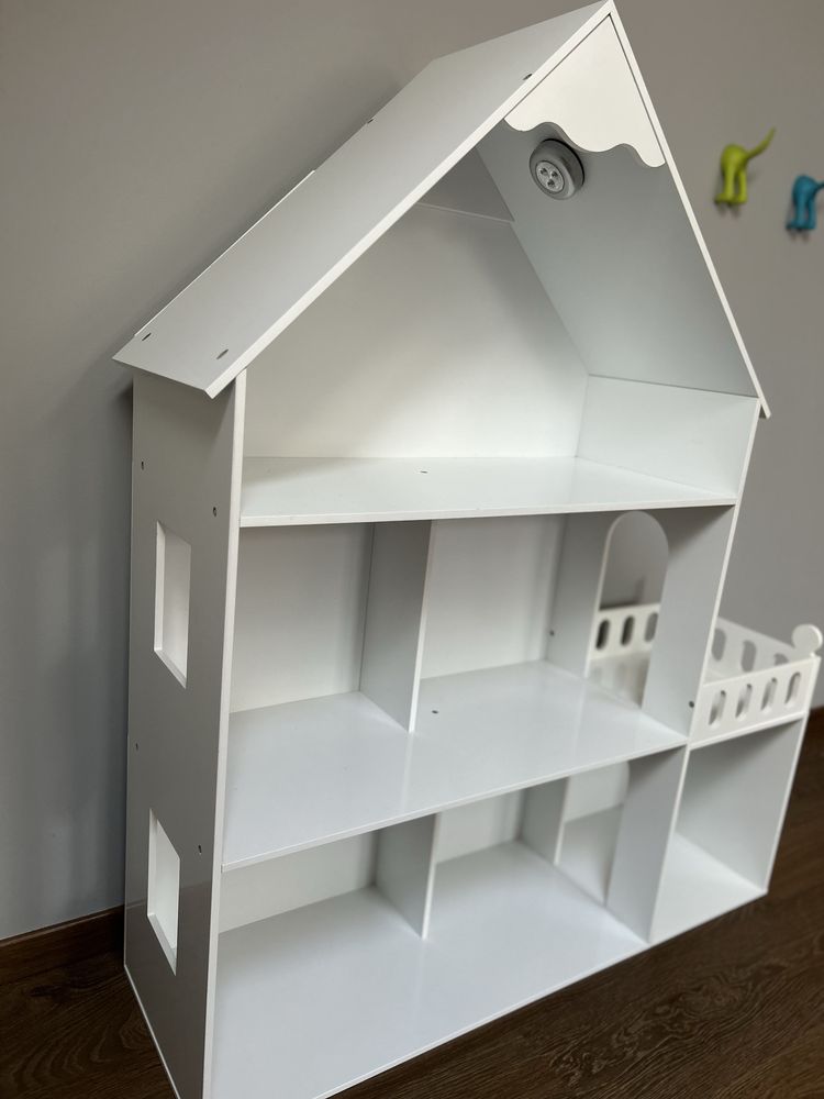 Duży drewniany domek dla lalek, mebelki gratis