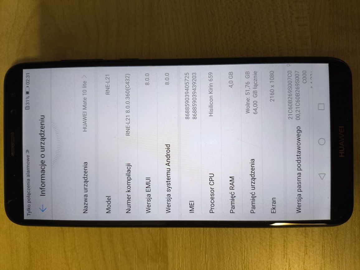 Huawei Mate 10 lite 4/64 GB czarny stan bardzo dobry!