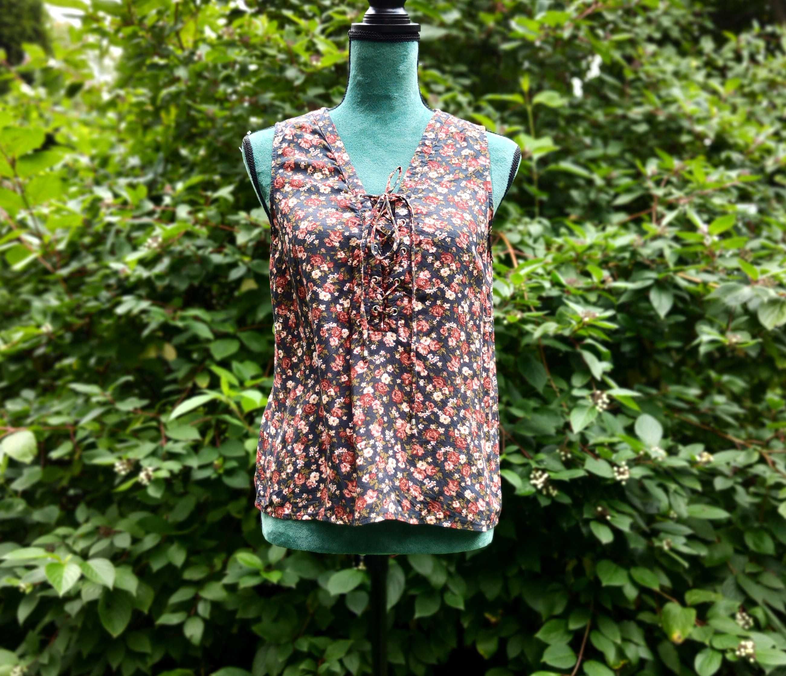 Kwiatowa bluzka top Vero Moda S 36 kwiaty floral retro cottagecore