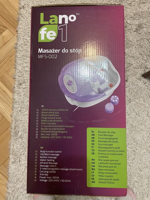 Nowy masażer do stóp MFS-002 LANO FE 1 nie był używany max 350 W