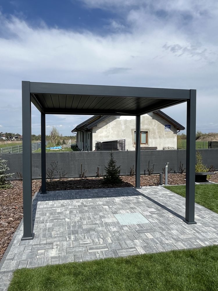 Pergola Ogrodowa 3x3 Aluminiowa Elektryczna LED Bioklimatyczna