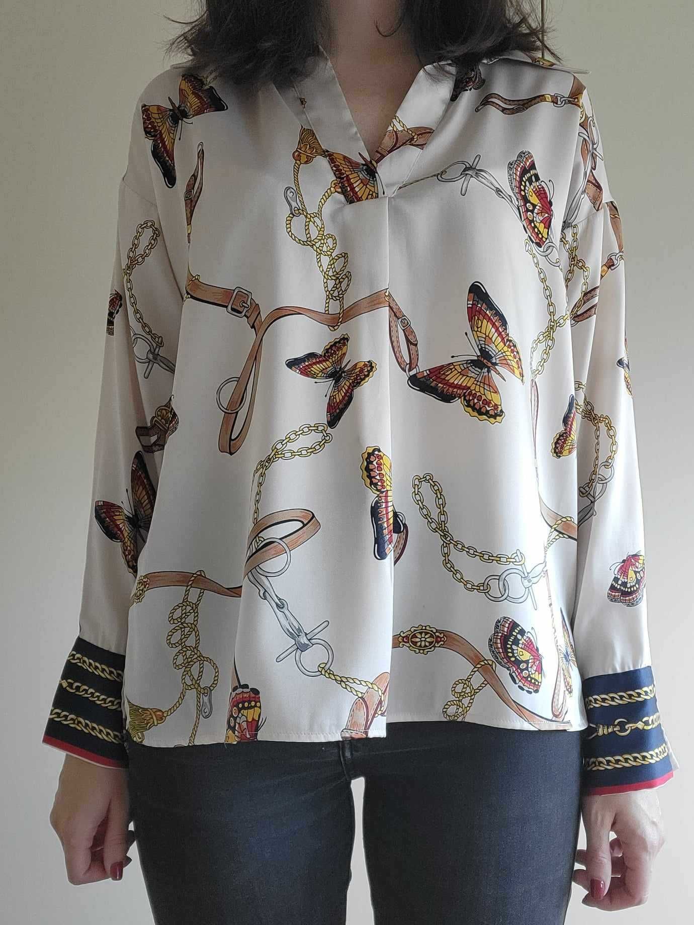 Camisa Correntes + Borboletas - ZARA