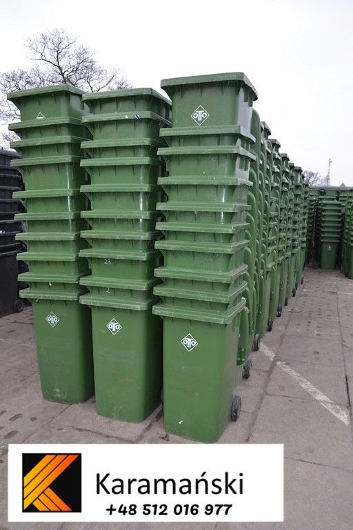 Używane pojemniki na odpady komunalne, 240 L, 1100 L