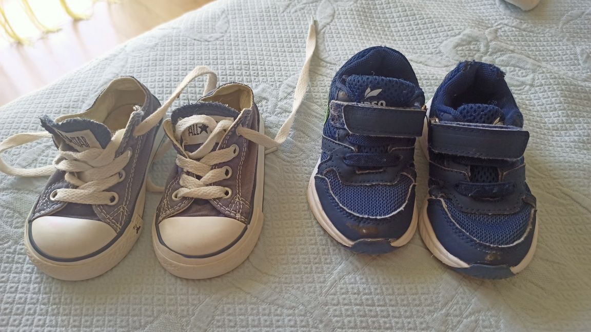 Conjunto sapatos bébé tamanho 21/22