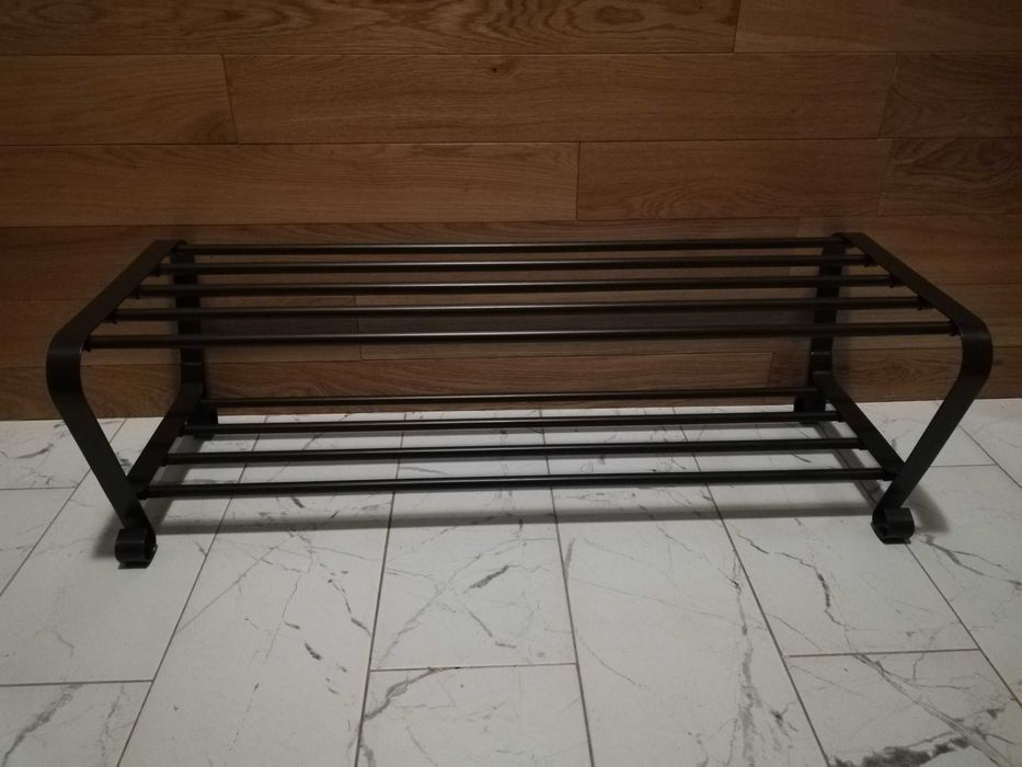 ławka półka na buty stalowa loftowa
