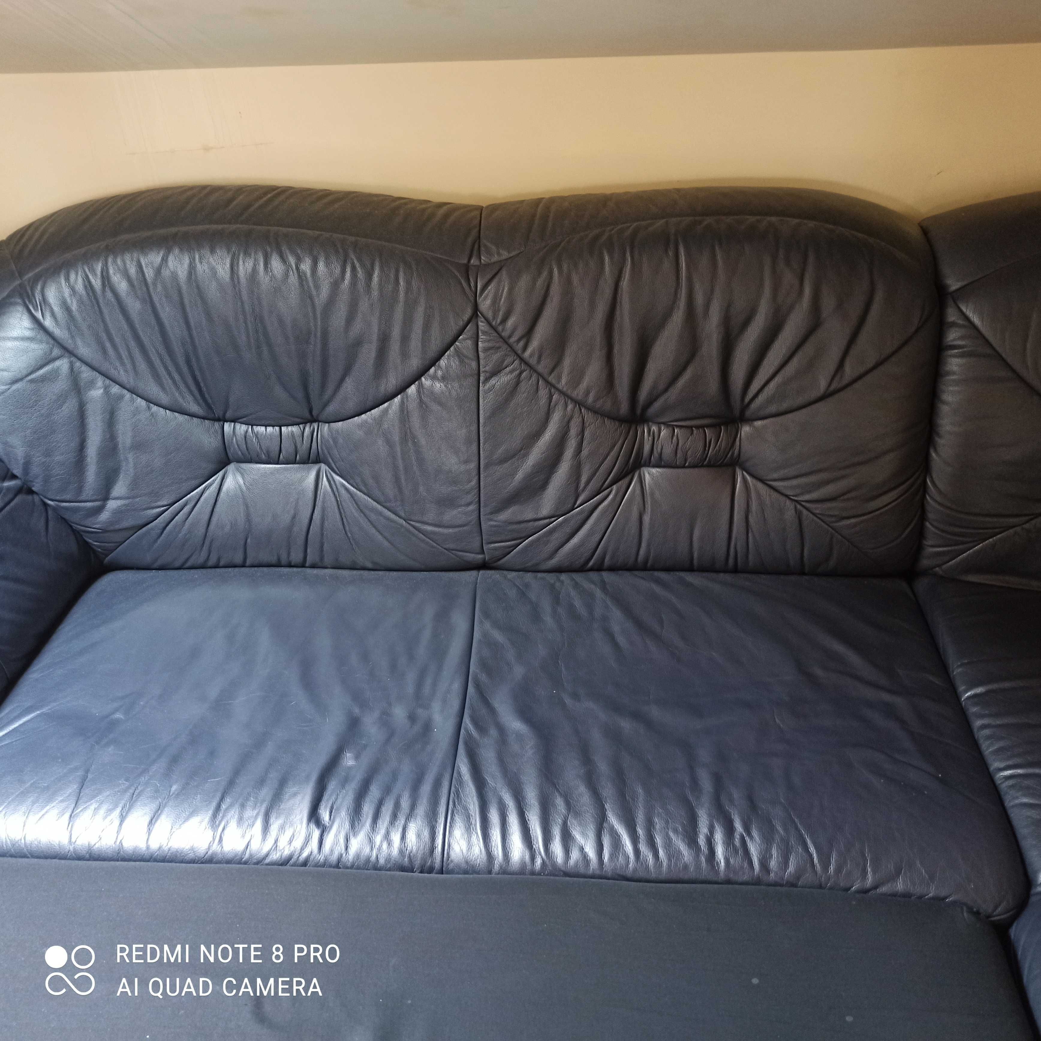 Sofa, kanapa skórzana plus fotel