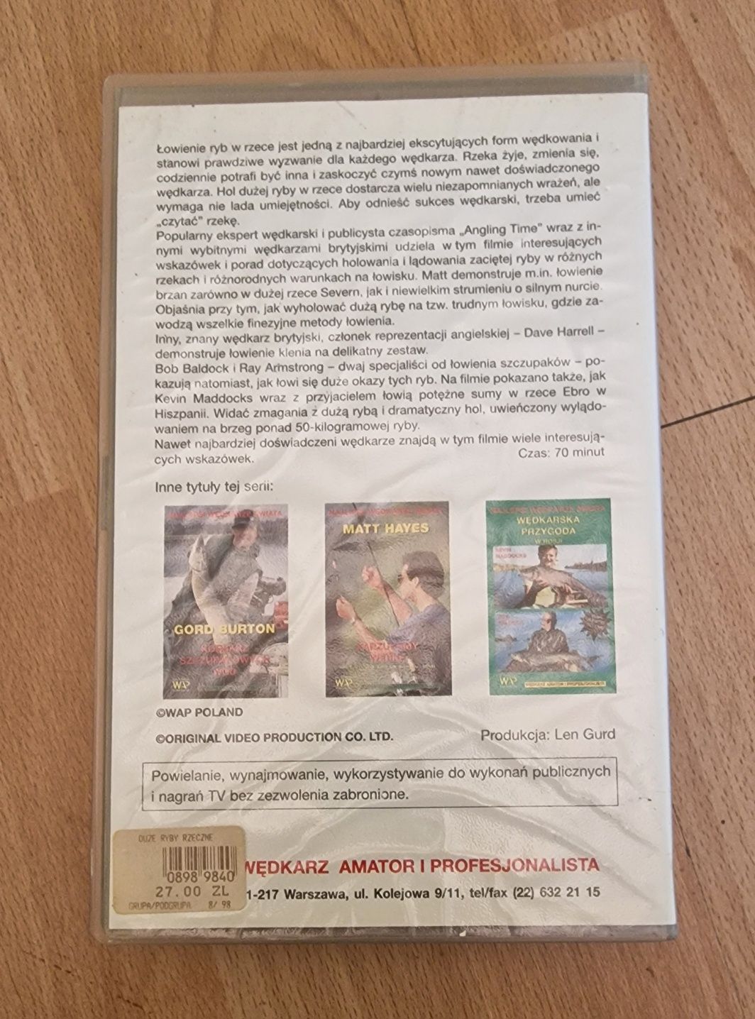 Kaseta vhs duże ryby rzeczne