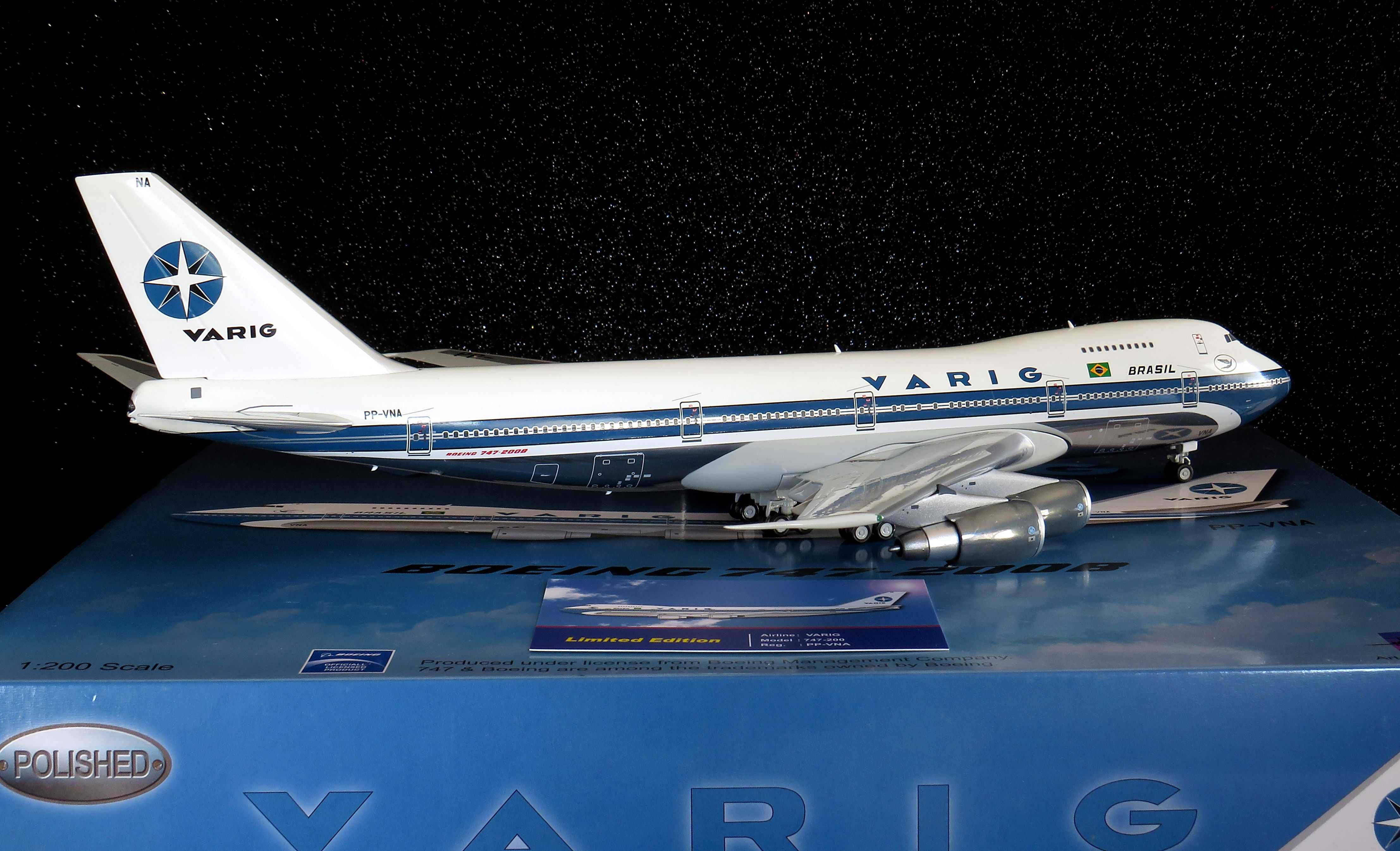 Varig Boeing 747-2L5B ( PP-VNA ) extremamente raro.