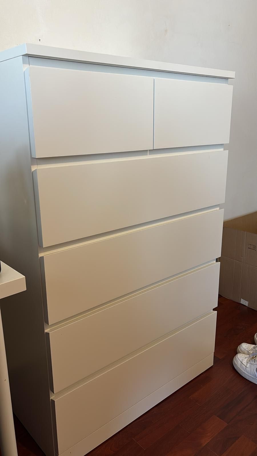 Cómoda MALM 6 Gavetas – Branca, 80x123 cm (IKEA)