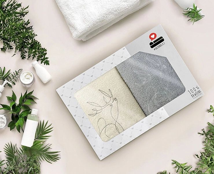 Komplet Ręczników Prezent Frotte 2szt 50x100 Luba zestaw