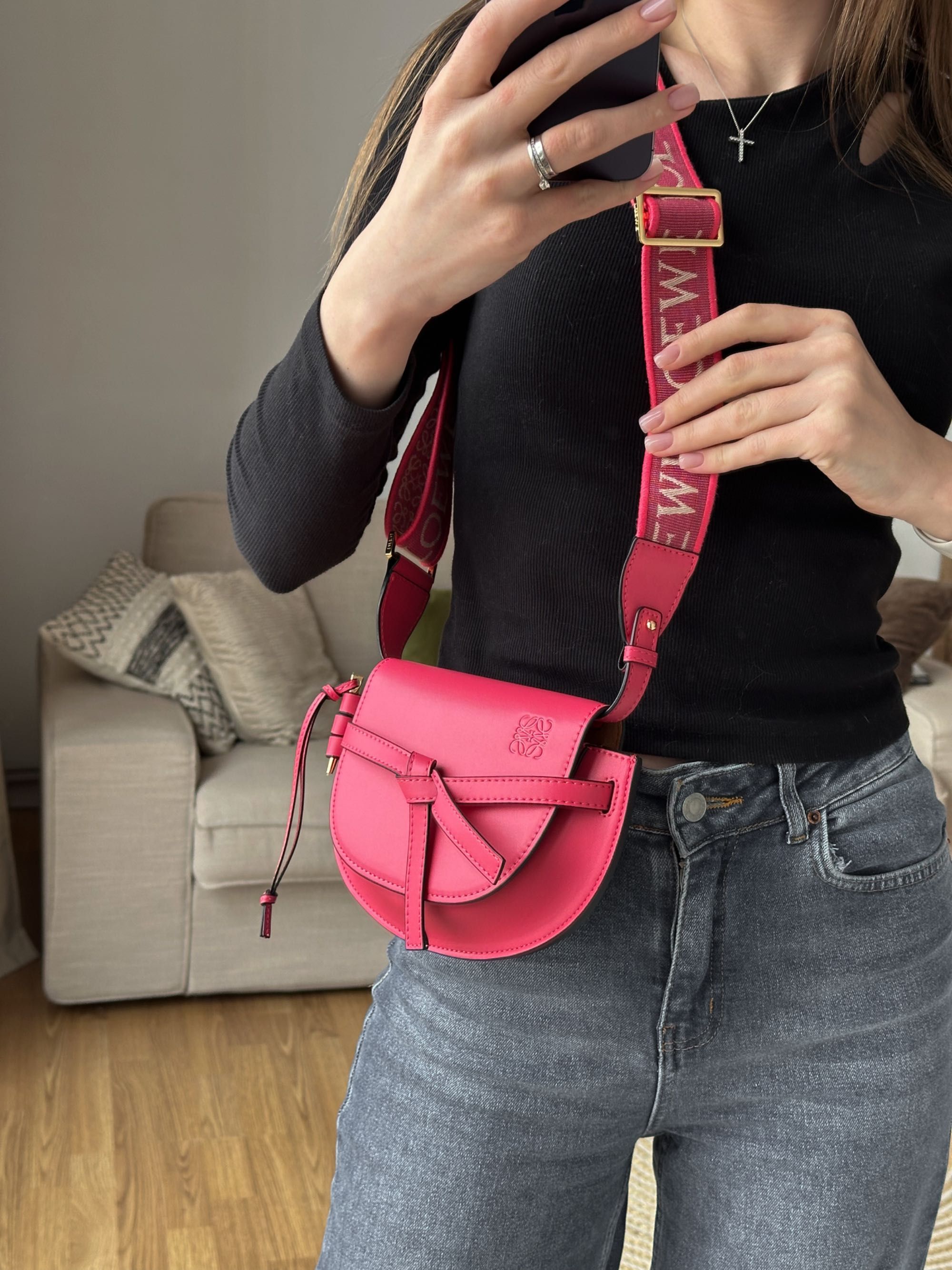 Сумка Loewe шкіра | рожева, коричнева, оливкова