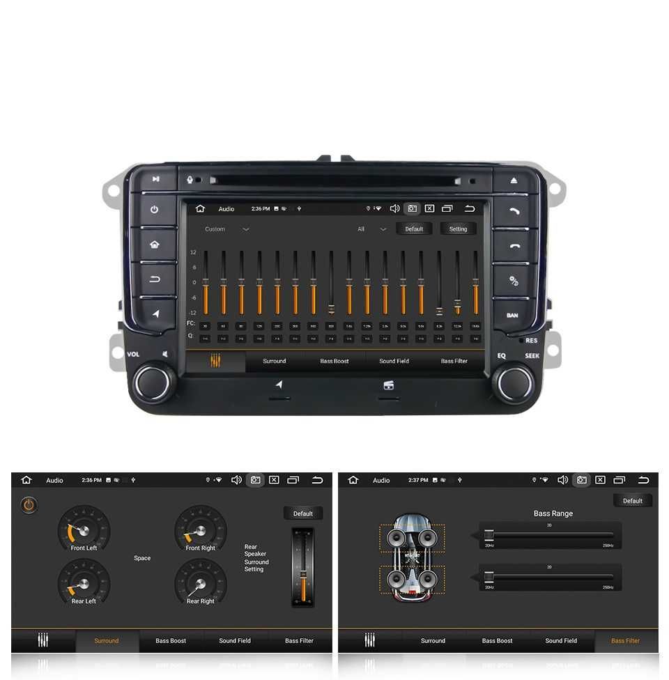 Radio FM RDS DAB+ Android CarPlay WiFi CD DVD GPS SD USB VW Seat Skoda