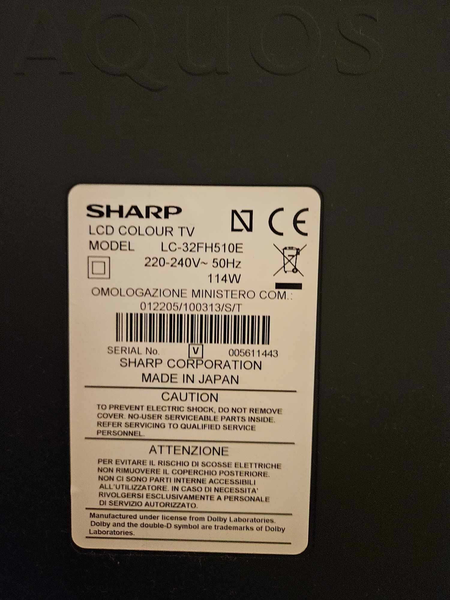 Telewizor LCD Sharp 32 cale  Aquos