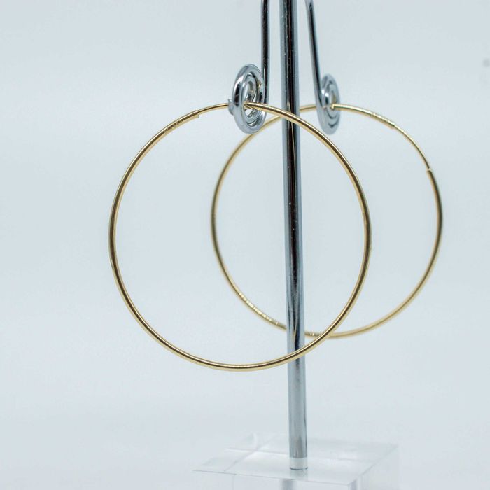 Złote kolczyki 585 KOŁA 1,91gram 5cm Nowe Okazja WYSYŁKA GRATIS