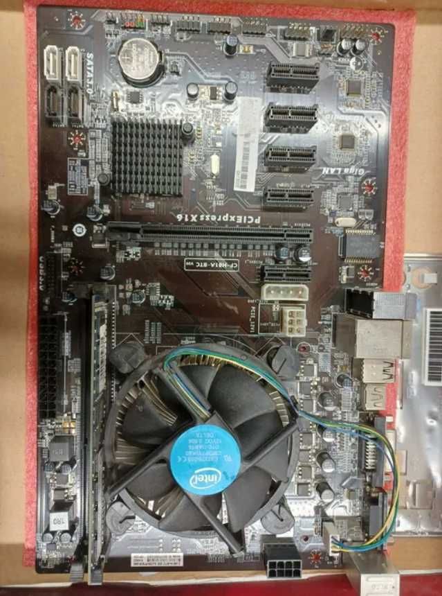 Комплект материнська плата Colorful C. H81A-BTC V20+2.7 CPU+4 gb RAM