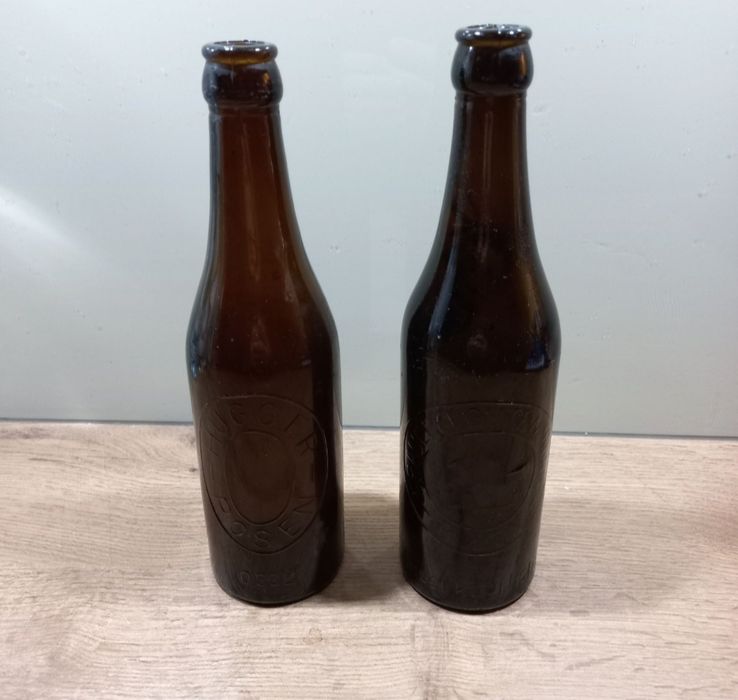 Posen. Poznań.  Butelki poniemieckie po piwie.