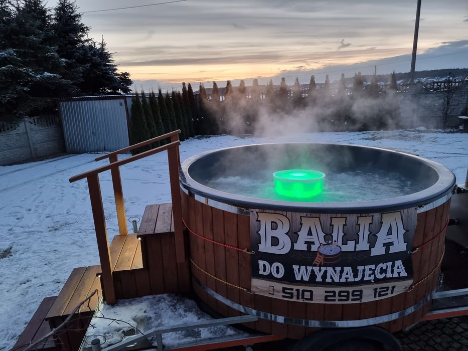 Największa MOBILNA Balia Bania z Jacuzi SPA do WYNAJĘCIA 8-10 osób