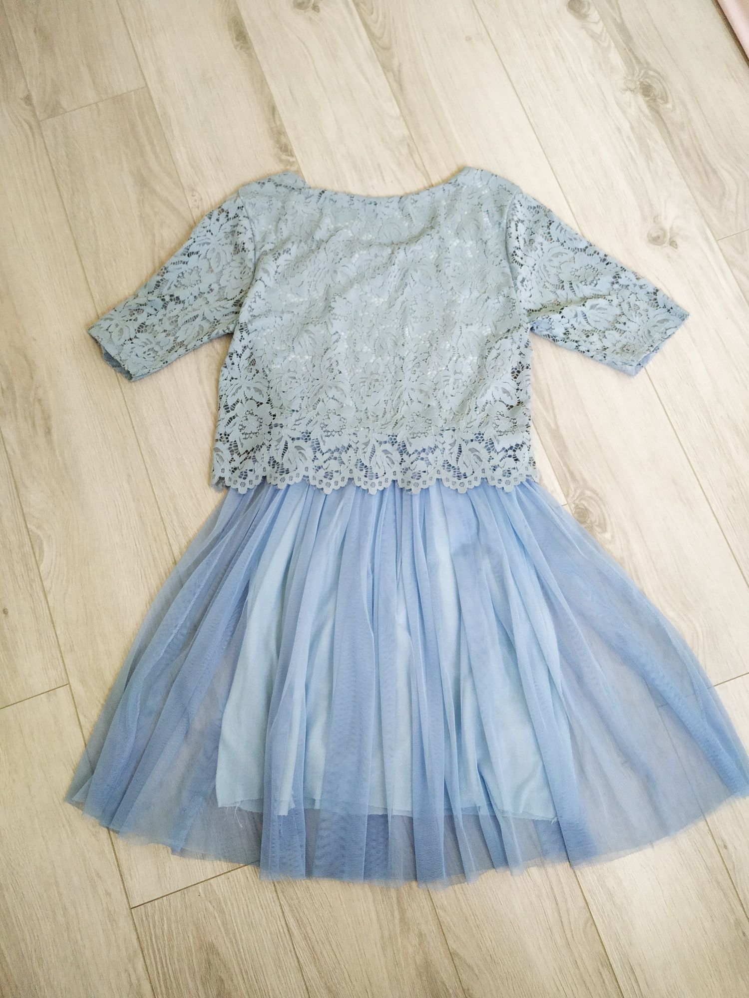 Błękitna sukienka rozmiar S