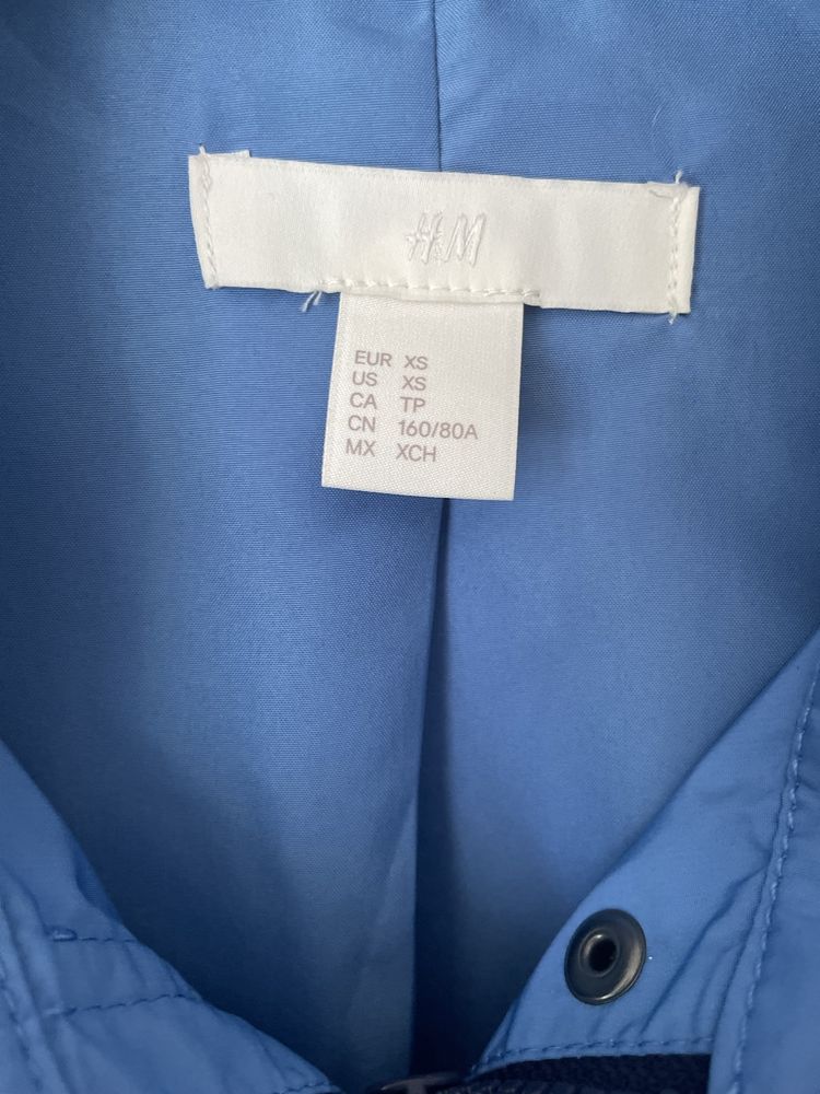 H&M kurtka damska niebieska przeciwdeszczowa wiatrówka xs/ m