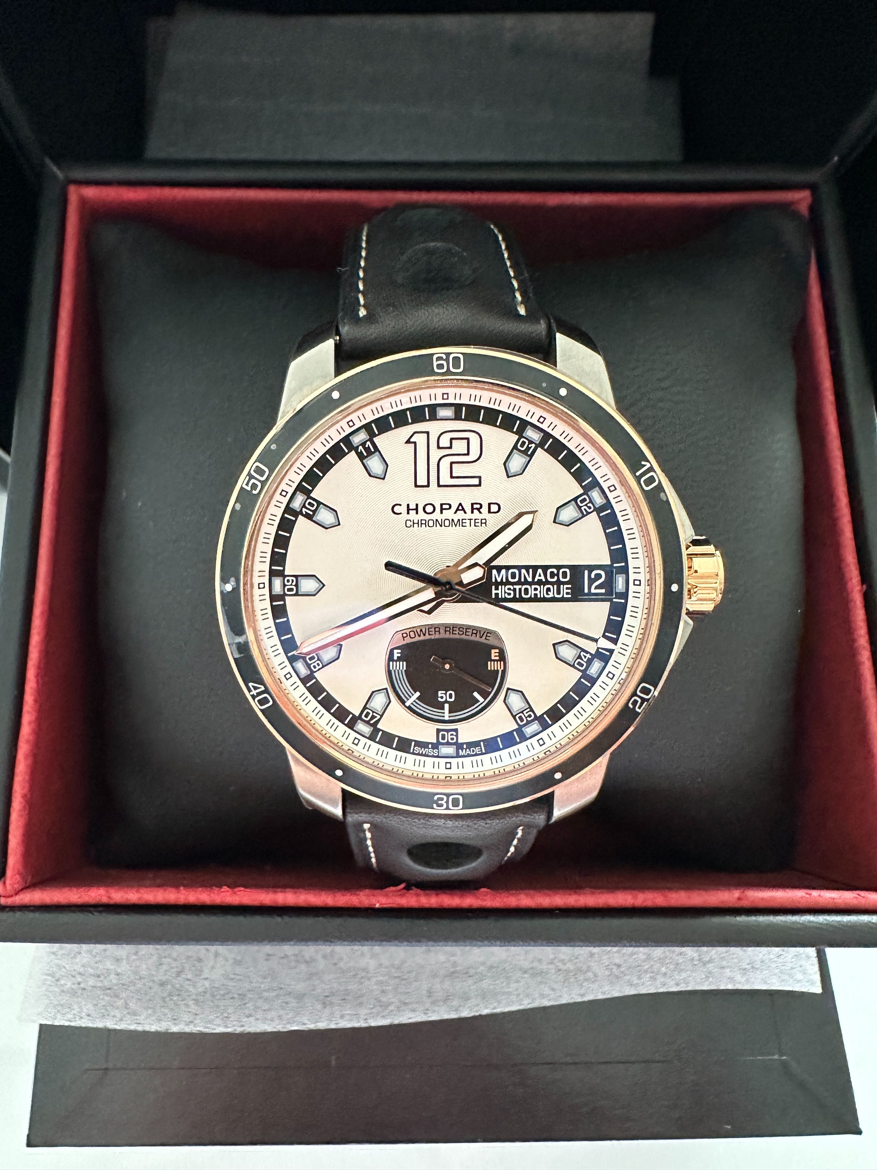 NOWY Chopard Grand Prix de Monaco Historique Złoto /Tytan 44,5 mm