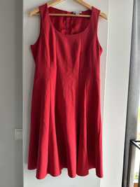 H&M Czerwona klasyczna sukienka damska