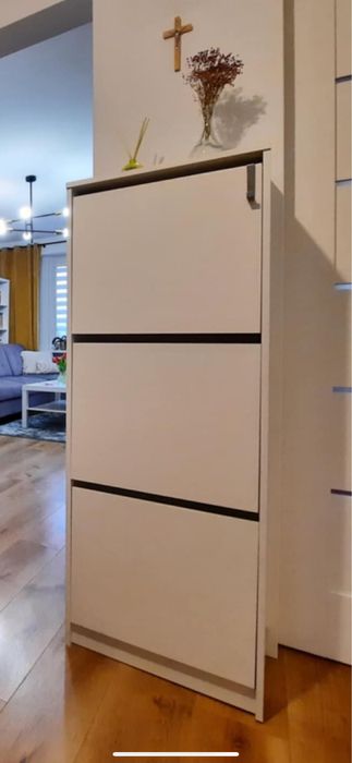 Szafka na buty ikea 3 przegrody biala 49x28x135