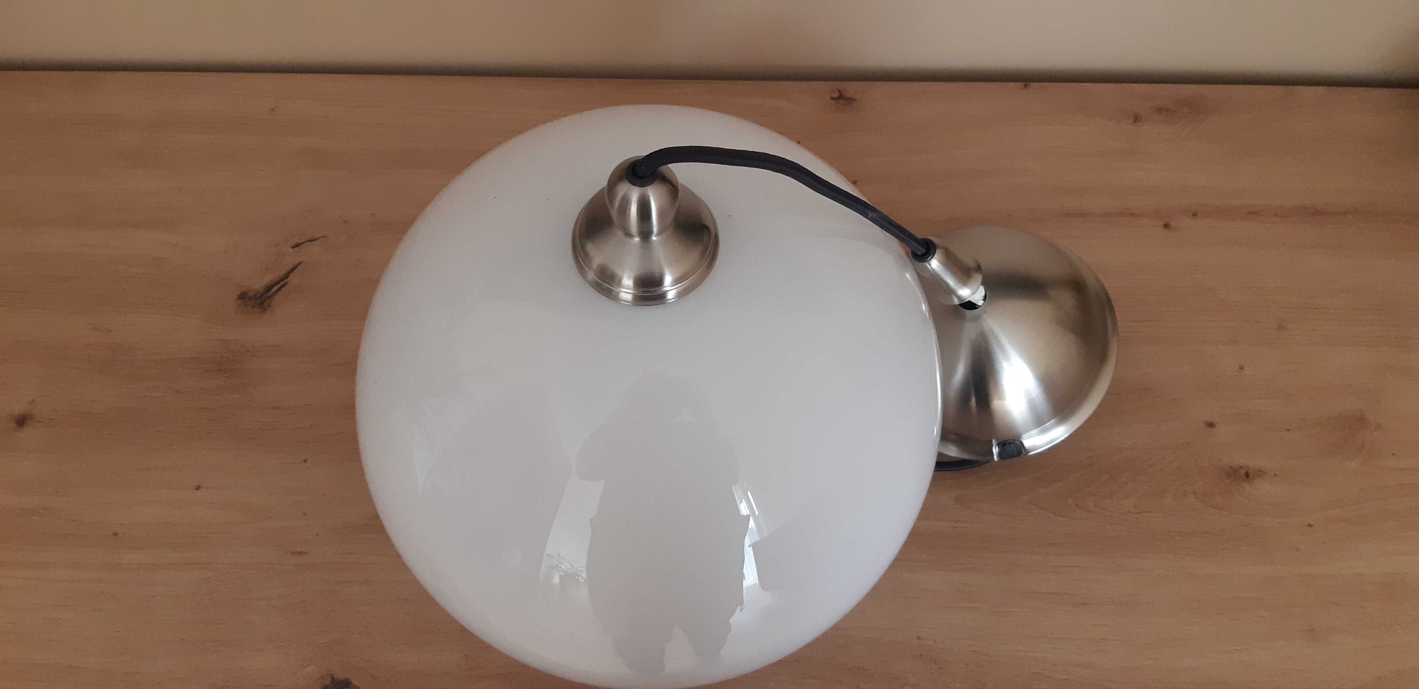 Lampa wisząca ikea kula mleczne szkło