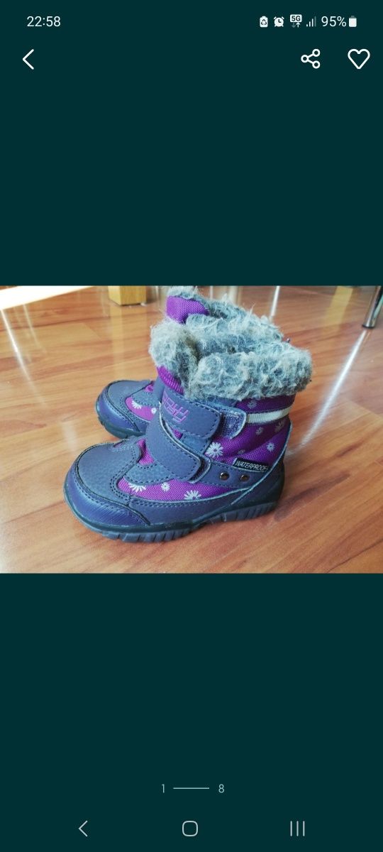 Buty/kozaki zimowe, dziewczęce, Lupilu Lidl 21