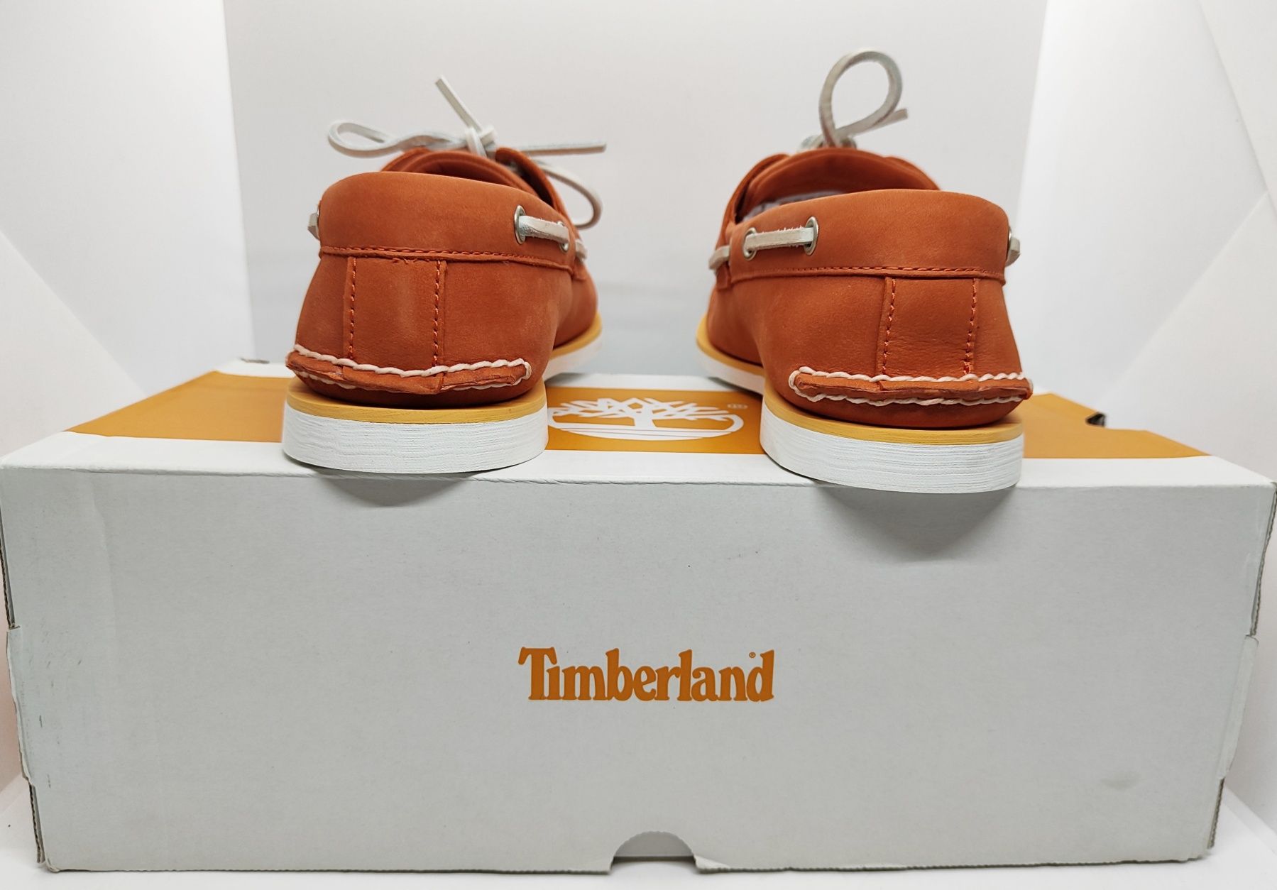 кожаные EU41,5 26см мокасины топ-сайдеры Timberland оригинал