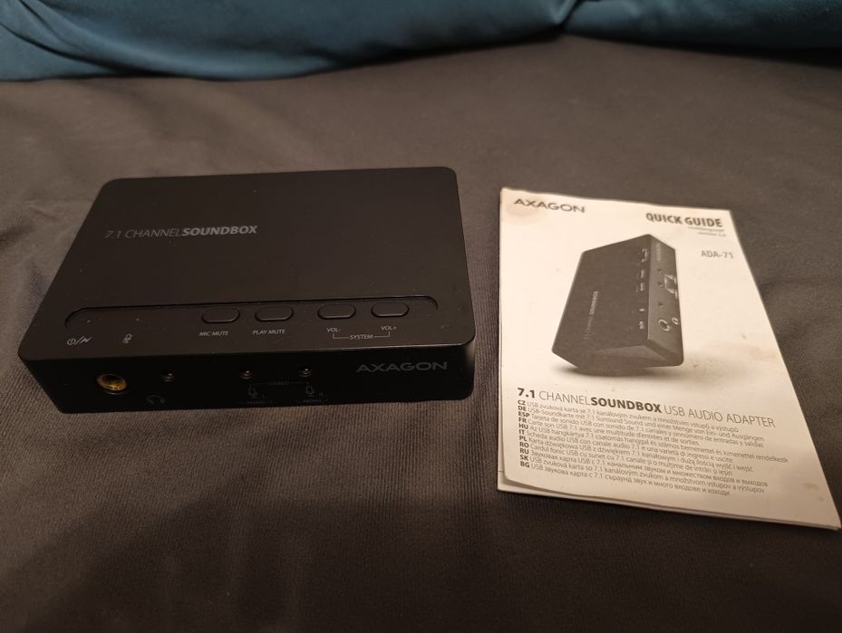 Axagon ADA-71 7.1 Channel Soundbox zewnętrzna karta dźwiękowa