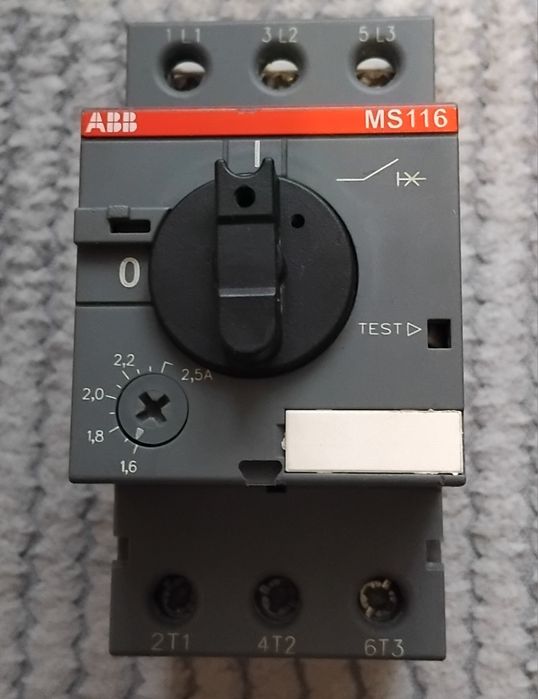 Автомат захисту двигуна ABB MS116-2,5A.