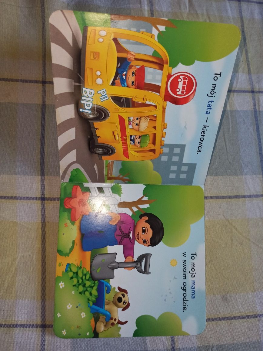 Lego duplo dwie książeczki sztywne kartki Rodzina i Zabawa liczbami