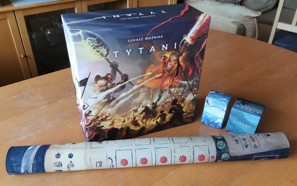 TYTANI - Gra Planszowa - Titans - Kickstarter - 8 dodatków + Playmata