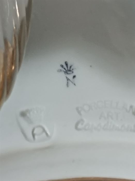 Łabędzie Capodomonte Ołówek ,kość XIX w.Biurko.