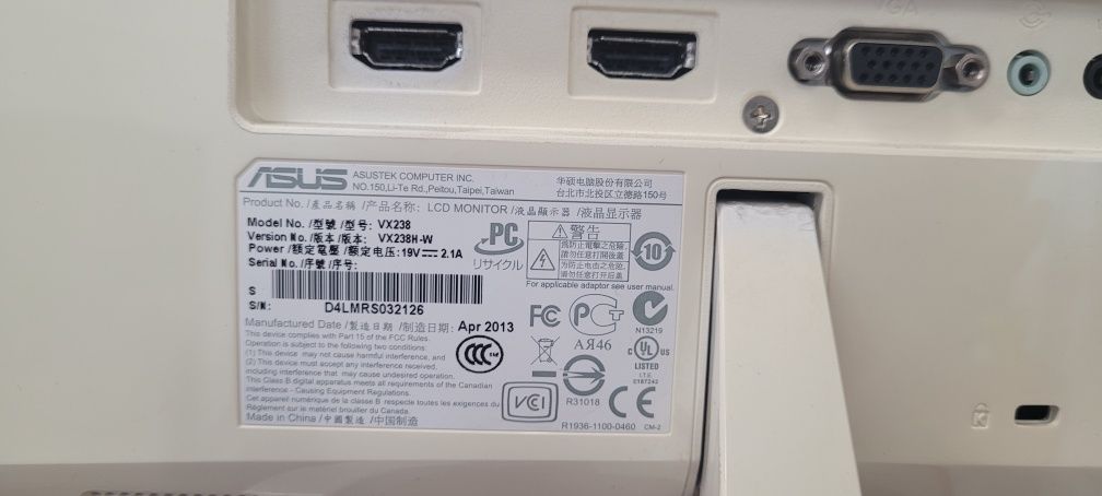 Monitor LCD ASUS VX238H 23 cale
