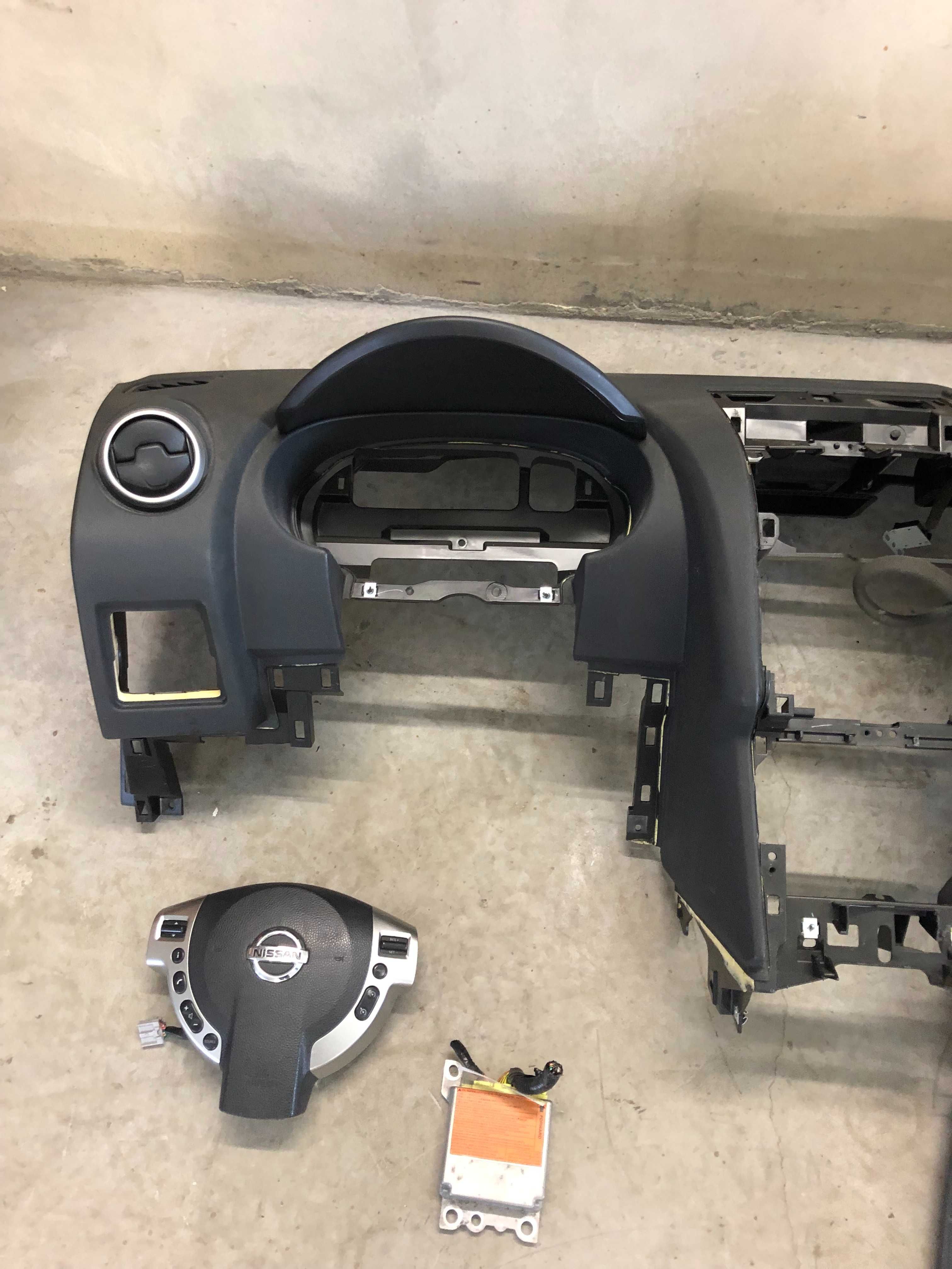 Deska konsola poduszki pasy nissan qashqai j10 oryginał